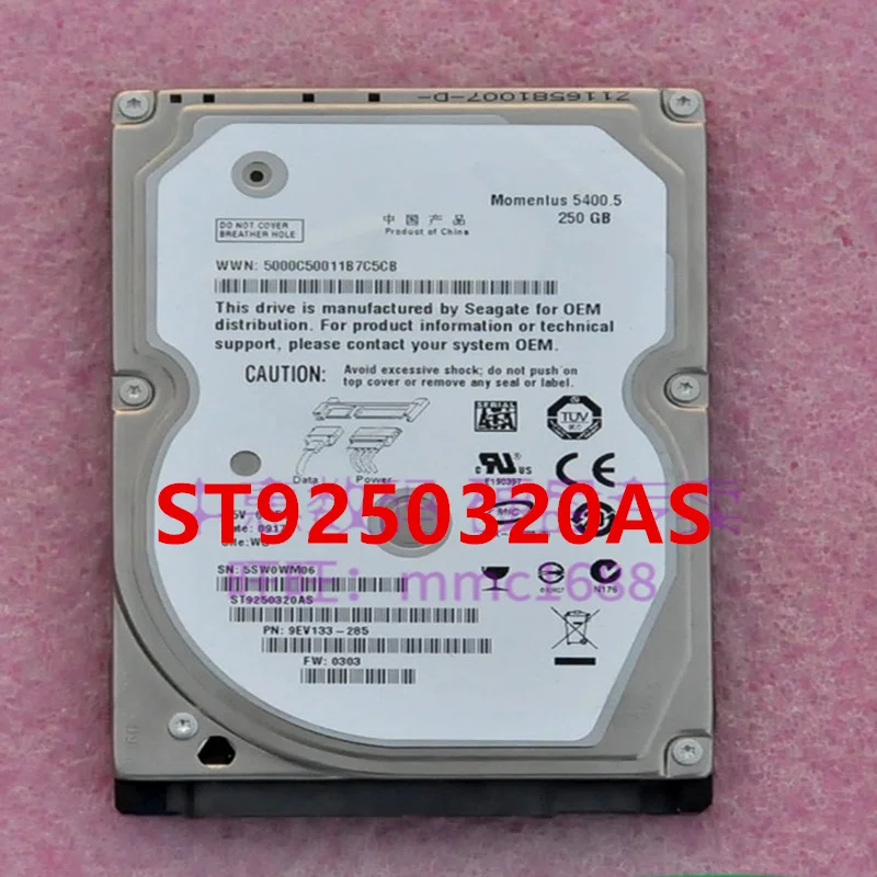 90% New Original HDD For Seagate 250GB 2.5