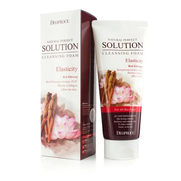 Deoproce FOAM Пенка для умывания красный женьшень NATURAL PERFECT SOLUTION CLEANSING ENERGY 170g 170гр |