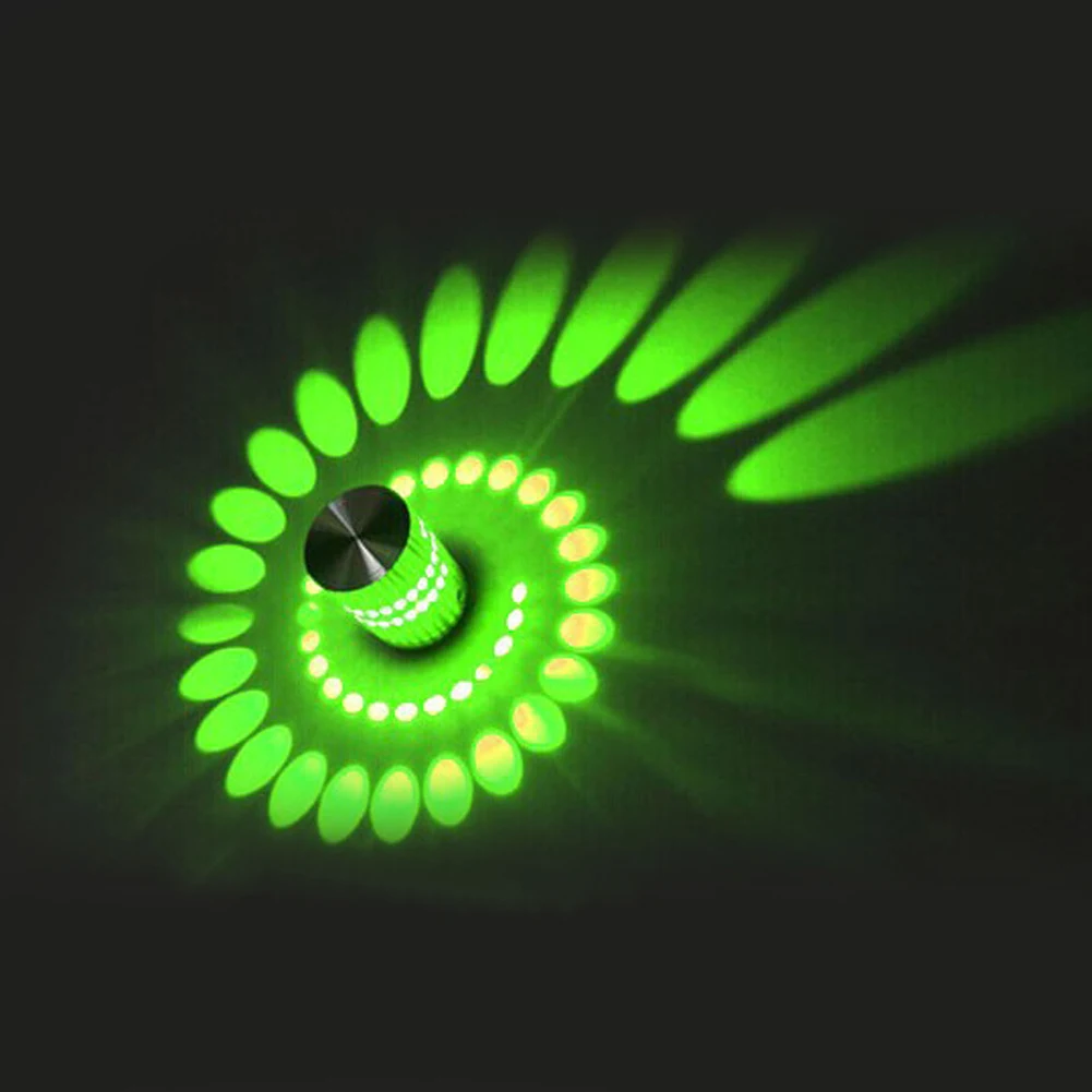 Спиральный светодиодный настенный светильник потолочный 85 265 в 3 Вт Для дорожки