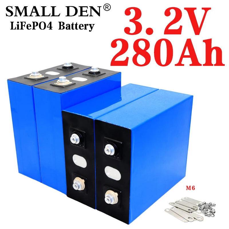 

4PCS 3.2V 280Ah lifepo4 battery DIY 4S 12V 24V 280000mAh Rechargeable battery pack Electric car RV Solar Energy storage system