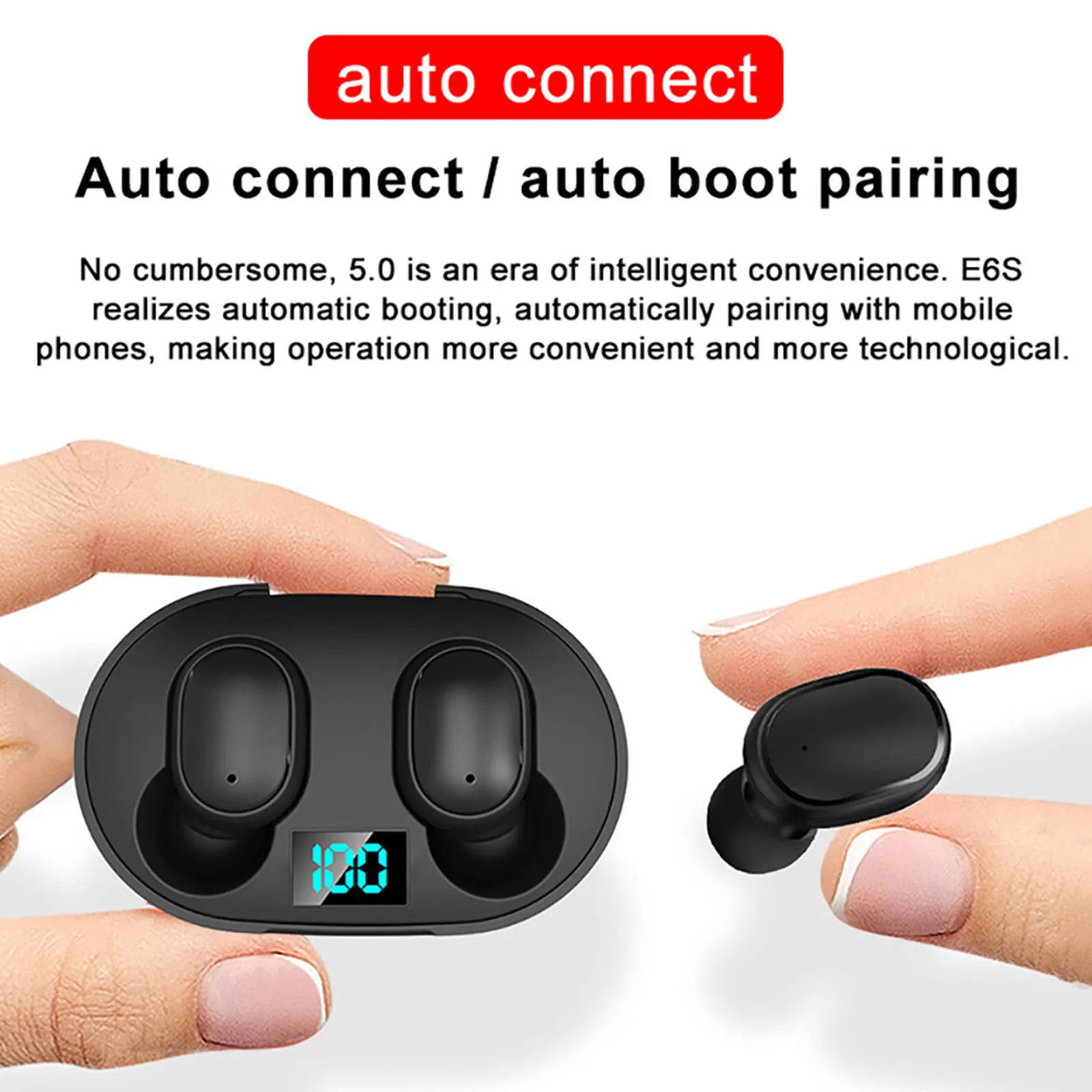 Vococal E6S беспроводные наушники Мини Bluetooth 5 0 наушники-вкладыши Наушники с зарядным
