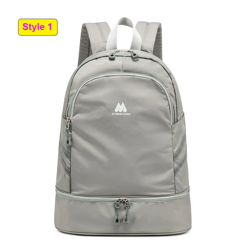 Style 1 Gray Женский рюкзак для путешествий, сумка для фитнеса, сумка для тренировок, сухой и влажный мешок, Gymtas Sac De Sport Mochila, для плавания, XA874WA - Цвет: Style 1 Gray