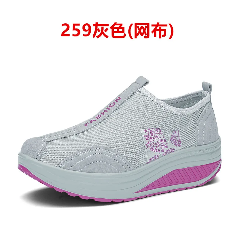 

Women Walking Shoes Slip On Platform Sneakers Summer Mesh Breathable Swing Shoes Casual Sport Shoes for Lady Wedges Shoes