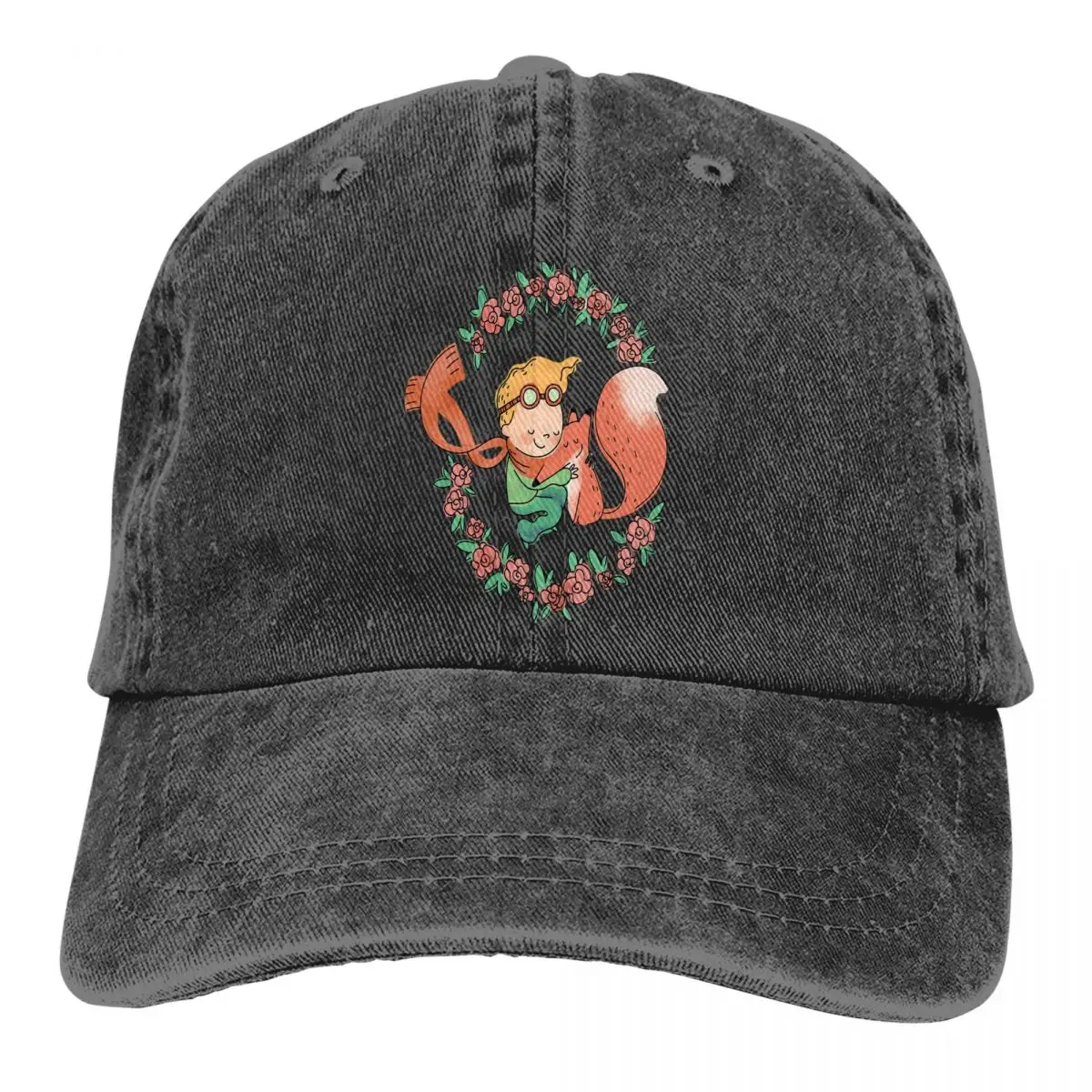 

Washed Men's Baseball Cap Hug Trucker Snapback Caps Dad Hat The Little Prince Planet Fairy Tale Golf Hats