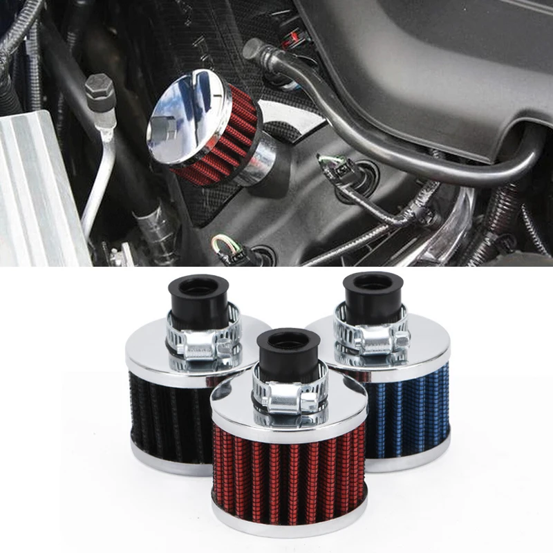 

Универсальный автомобильный воздушный фильтр 12 мм для мотоцикла, воздухозаборник холодного воздуха с высоким потоком, крышка для вентиляц...