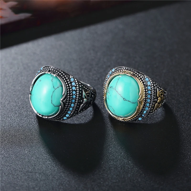 

Luxury Designs Large Green Stone Finger Rings For Men Women Wholesale Jewelry Fashion Gold Color Stainless Steel Wedding Bands