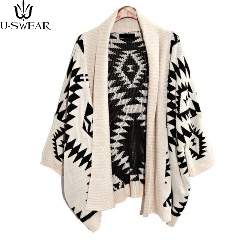 Осенне зимний вязаный кардиган для женщин свободный свитер шаль длинный джемпер