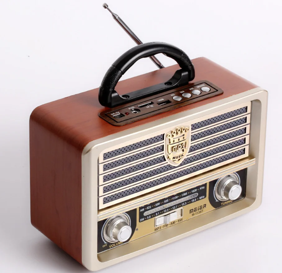 FM Деревянный Ретро беспроводной Bluetooth динамик телефонная карта уличный аудио