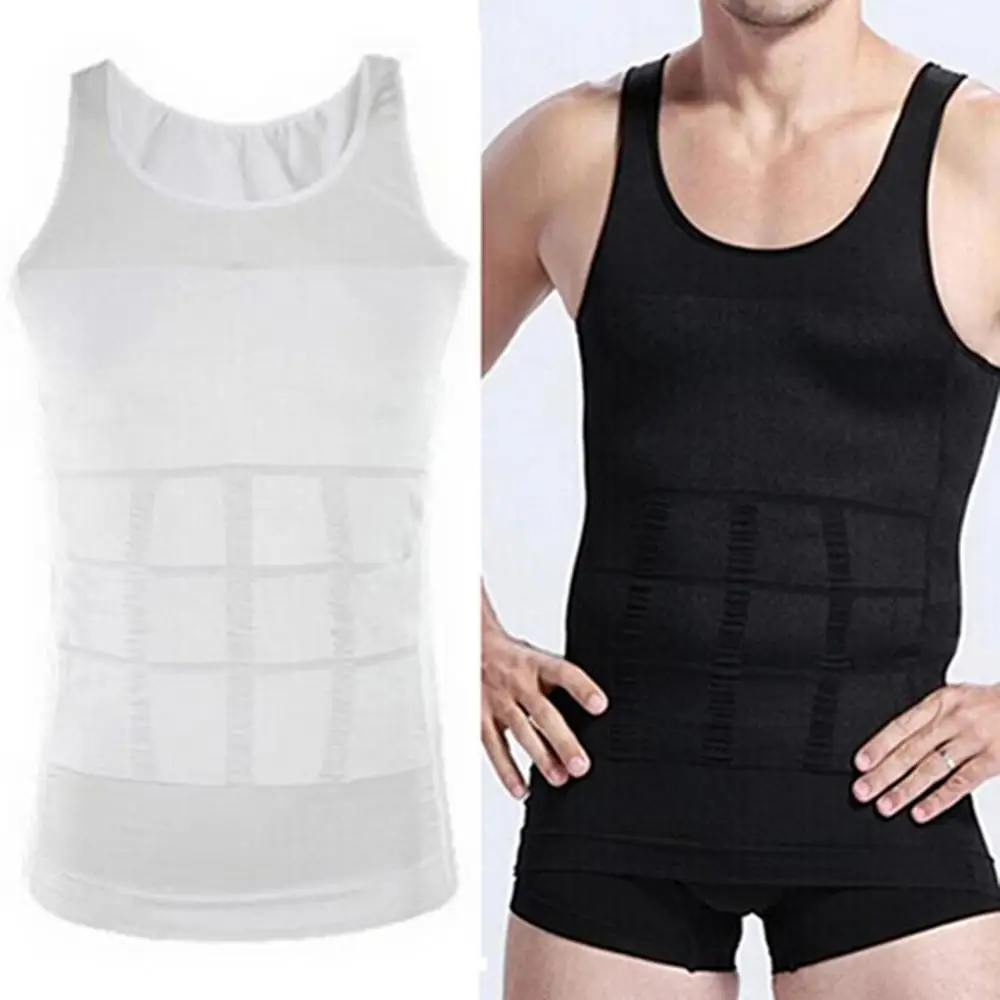 

Wholesale Men's Slim Body Shaper Vest Tank Top Tummy Waist Underwear Beer Belly Slimmer