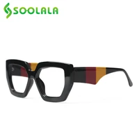 soolala square oversized anti blue light reading glasses women men wide arms eyeglasses presbyopia reading glasses 1 0 to 4 0