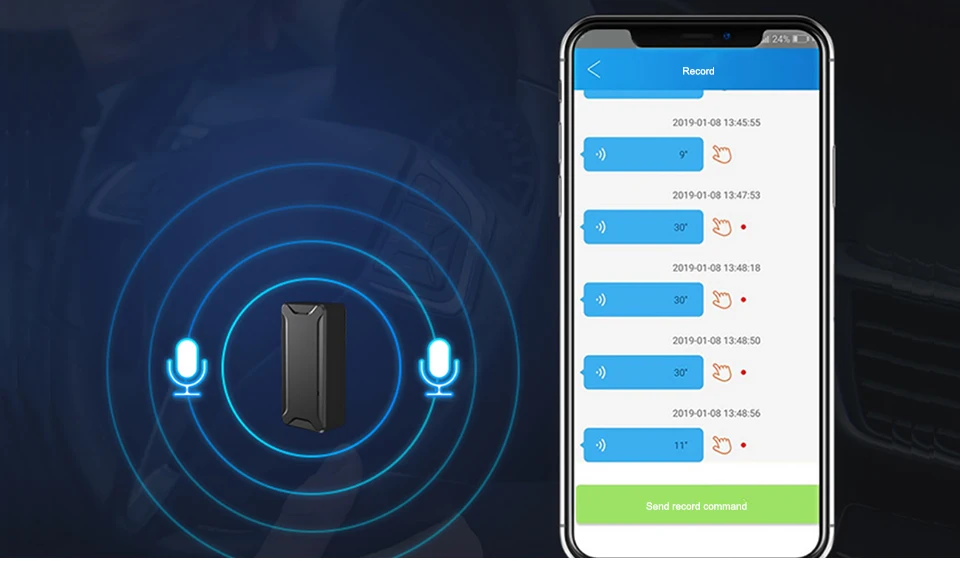 Concox Mini AT2 gps трекер портативный с 1000 мАч перезаряжаемый аккумулятор голосовой мониторинг и звуковая сигнализация гео-забор трекер