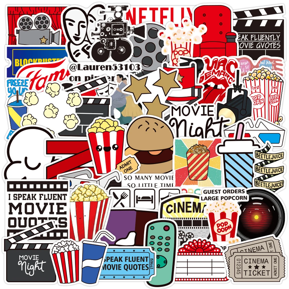 

10/30/50PCS Speak Fluent Movie Quotes Stickers Aesthetic Laptop Luggage Guitar Waterproof Graffiti Decal Sticker Packs Kid Toy