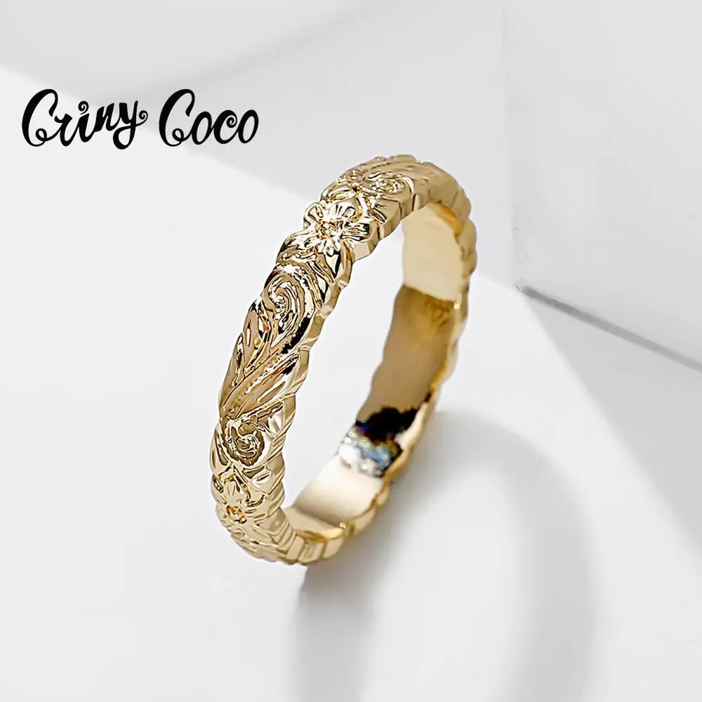 

SophiaXuan 2021 New Rings Design Hawaiian Gold Color Jewelry Wholesale Female Finger Ring Bijoux Top Quality Simple for Women