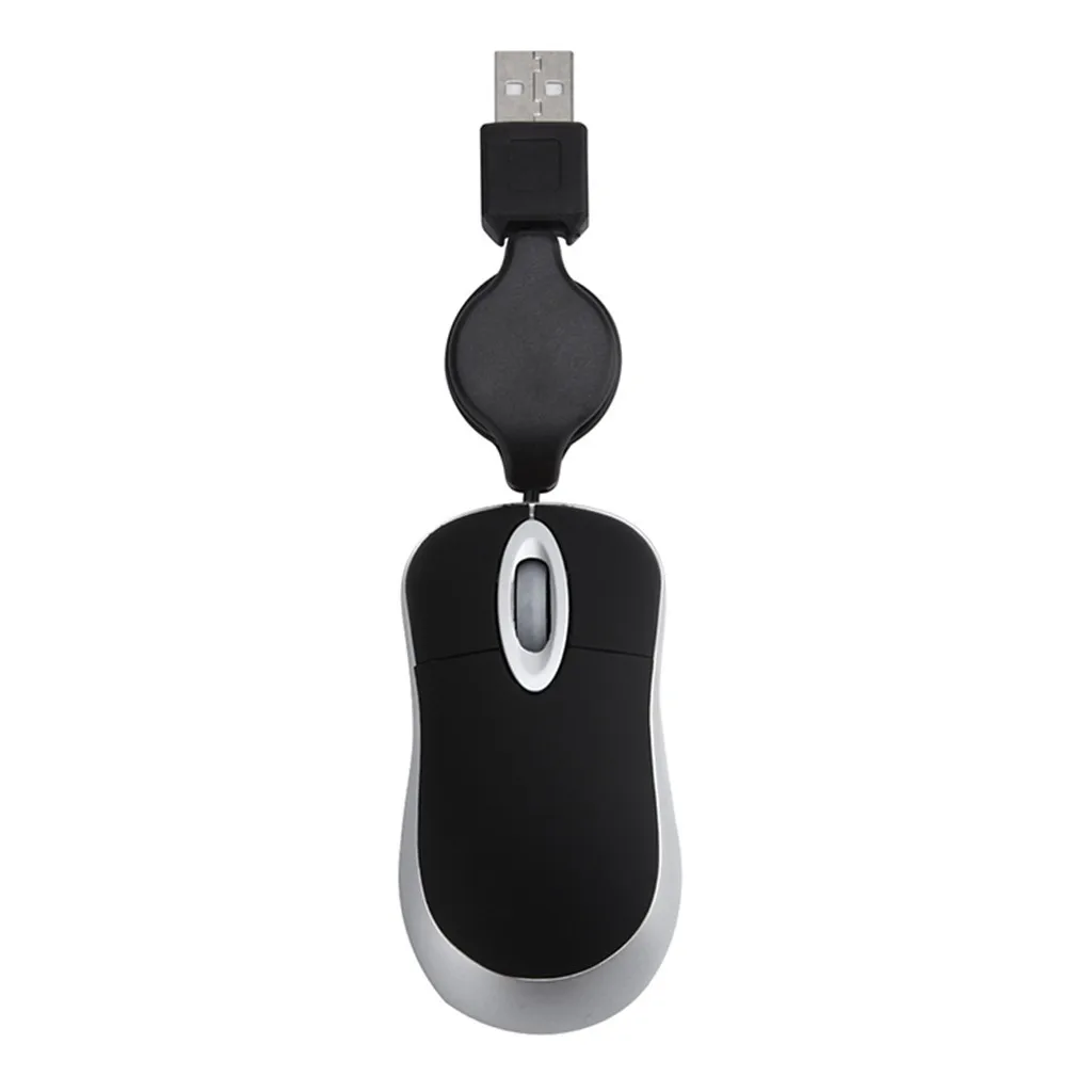 Мини Выдвижной кабель проводная USB оптическая мышь мыши для планшета ПК ноутбука