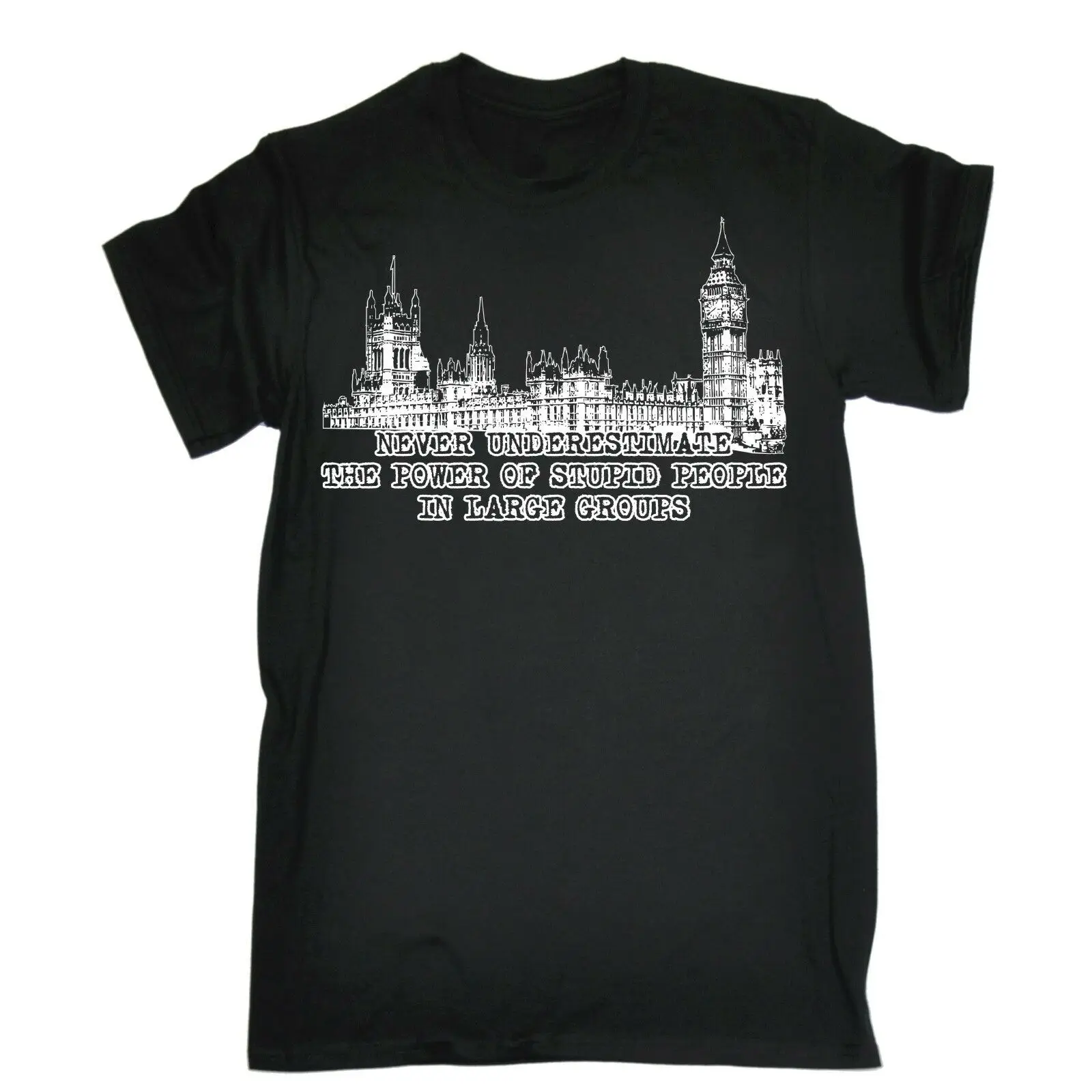 Никогда не недооценивайте силу тупых людей футболка политика день рождения