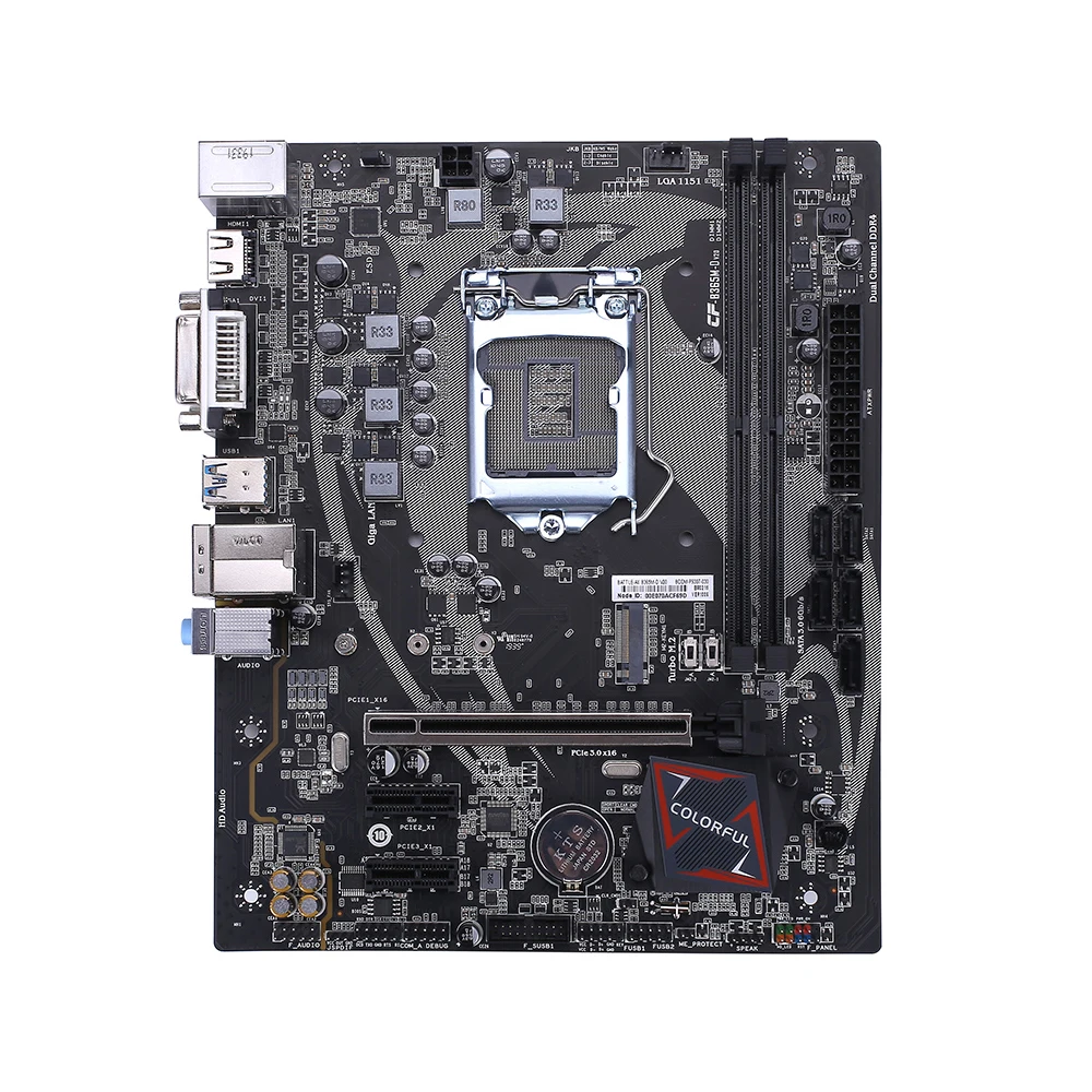 Цветная материнская плата BATTLE-AX B365M-D V20 LGA 1151, игровая материнская плата, Поддержка процессоров Intel LGA1151 coffee Lake-S