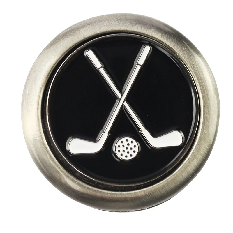 PINMEI Golf Ball Mark Hat Clips Sets 1pc Embossied Soft Enamal Filled Marker and Antique Nickel Cap clip Gift | Спорт и развлечения
