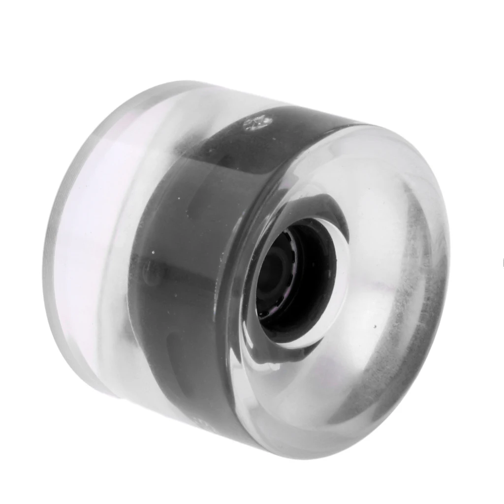 

4 Pieces PU 78A High Elasticity Longboard Skateboard Wheesl Light-Up Flash Wheels Lighting Wheel with Magnetic Core 70x51mm