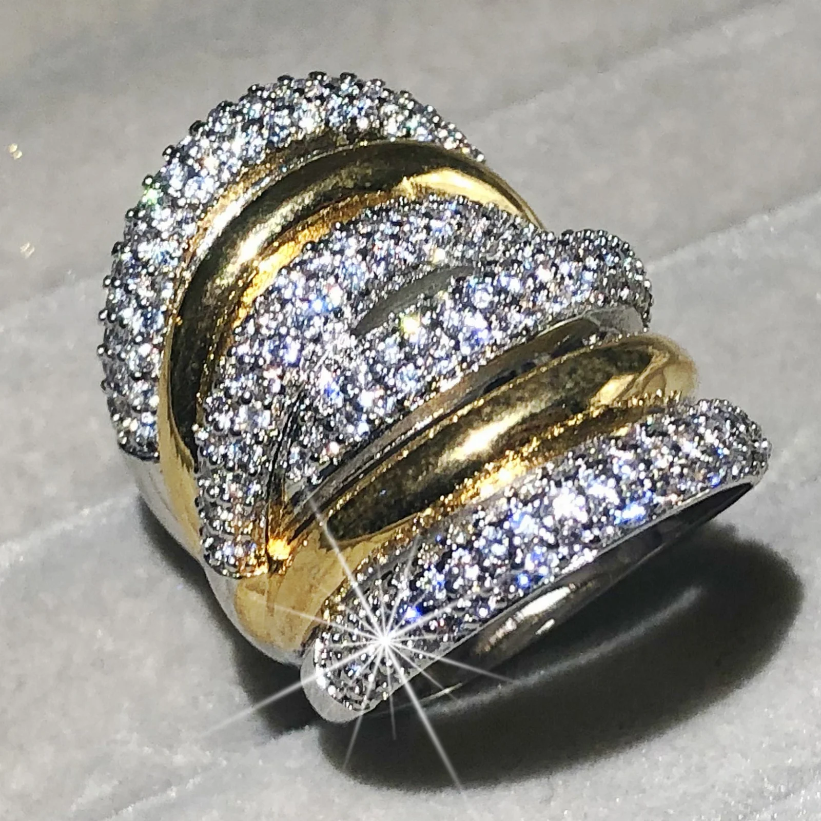 Женское кольцо из серебра 925 пробы с имитацией камня 238 шт.|Кольца| |