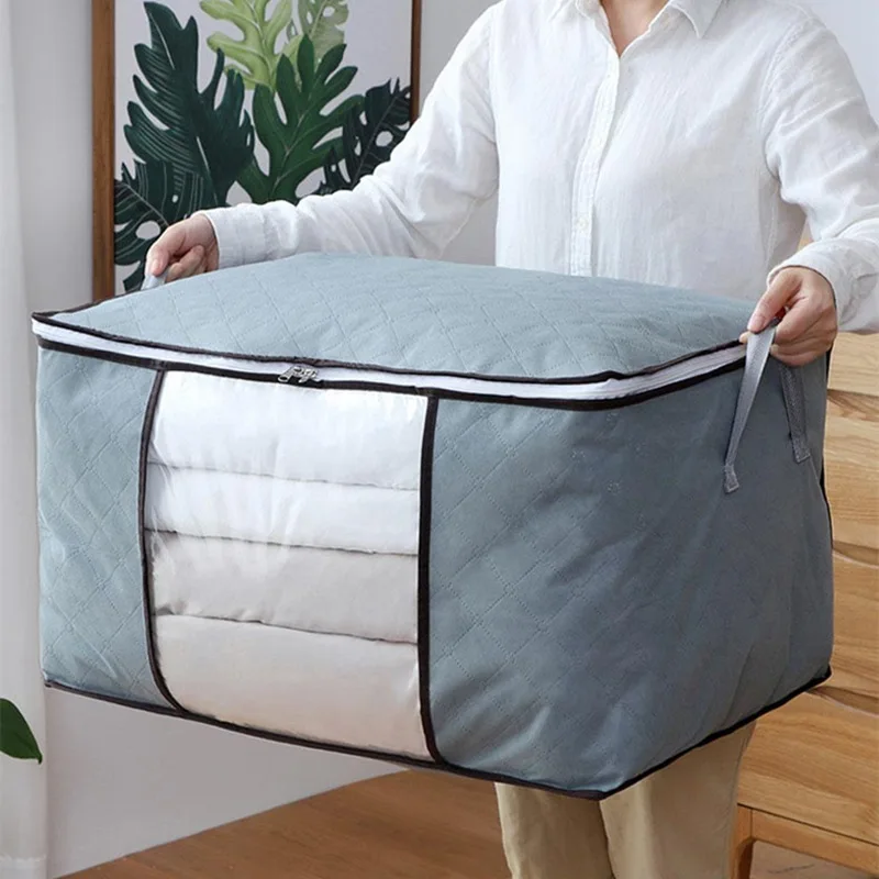 

Clothes Organizer Boxes Storage Bins Dustproof Comforter Collecting Case Home Folded Non Woven Fabric Moisture Proof Storage Bag