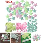 Горячие 3D звезды, дневные настенные наклейки, светящиеся флуоресцентные настенные наклейки для детской комнаты, спальни