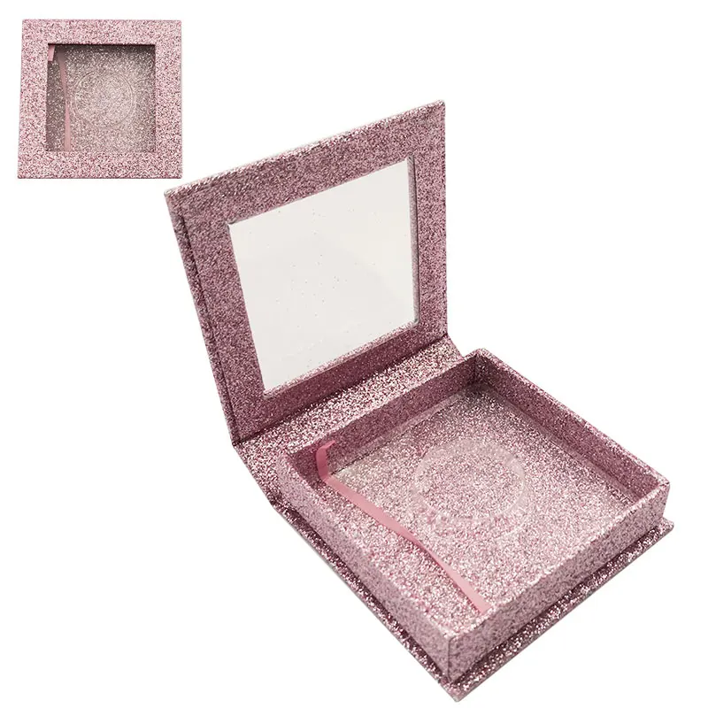 

Eyelash Packaging Box Lash Boxes Package Custom Logo private label custom Square Magnetic White Rose Gold Eyelash Case Vendor