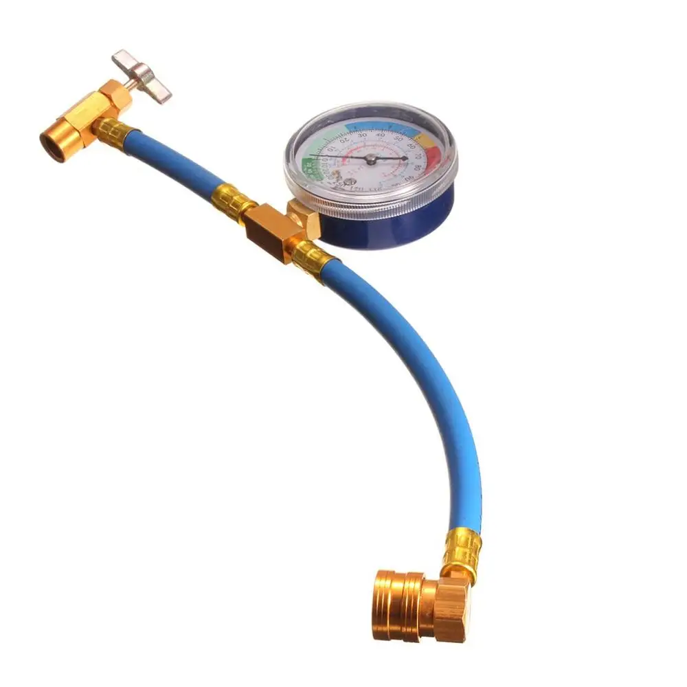 

Recharger Hose Kit R134A Automobile Air Conditioner Refrigerant Detection Hose With Pressure Gauge Refrigerated Charging Hose