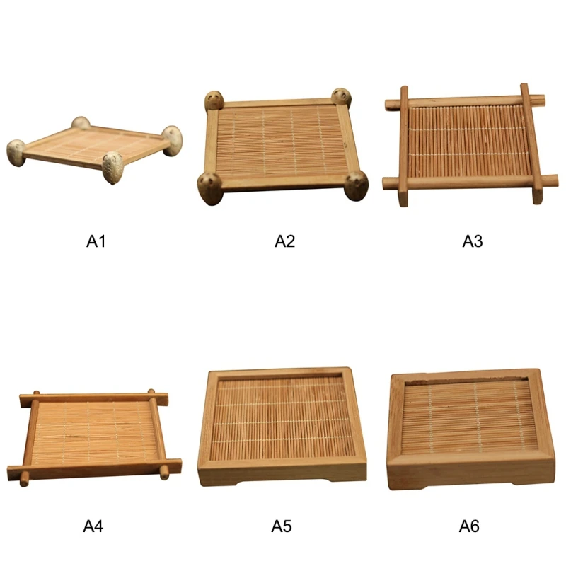 

Norbi Cup Pad Bamboo Japan Teaism Decor Multi-design Insulated Coaster Teacup Mat for Tea Ceremony Supplies Table Decoration