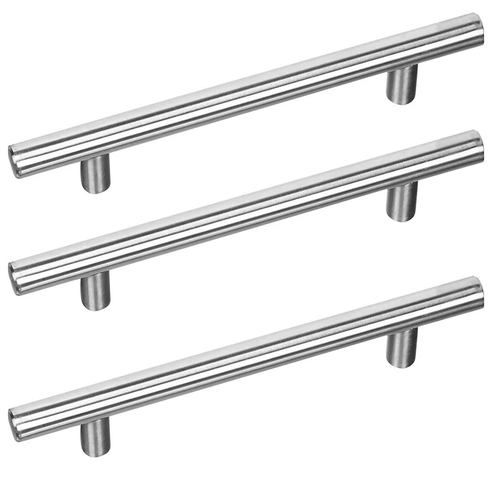 

10pcs Cupboard Handle Brushed Stainless Steel Kitchen Cabinet Door Knob Furniture Drawer Pull Hardware Pulls Bar Handle