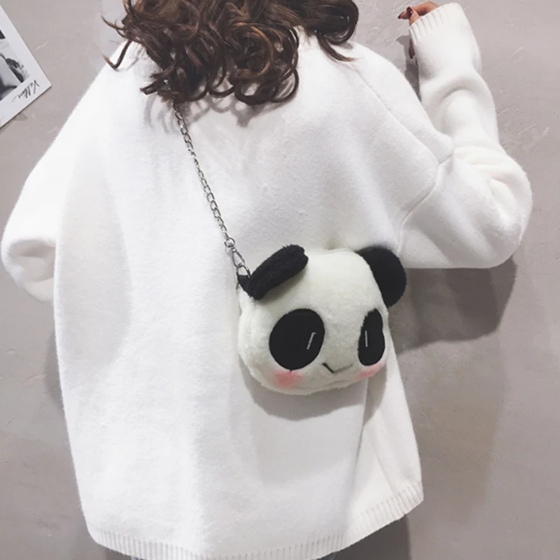 

Little Girls Purse Cute Plush Panda Crossbody Travel Bag Cellphone Coins Wallet Bag Fashion Xmas Gift