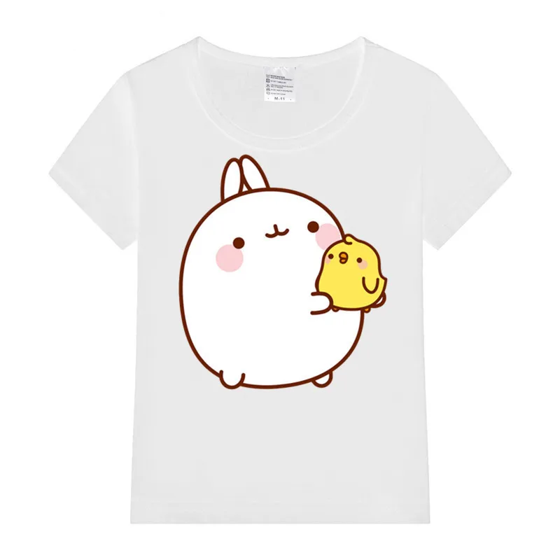 Футболка и шорты для мальчиков девочек с милым кроликом Molang Piupiu Детский комплект