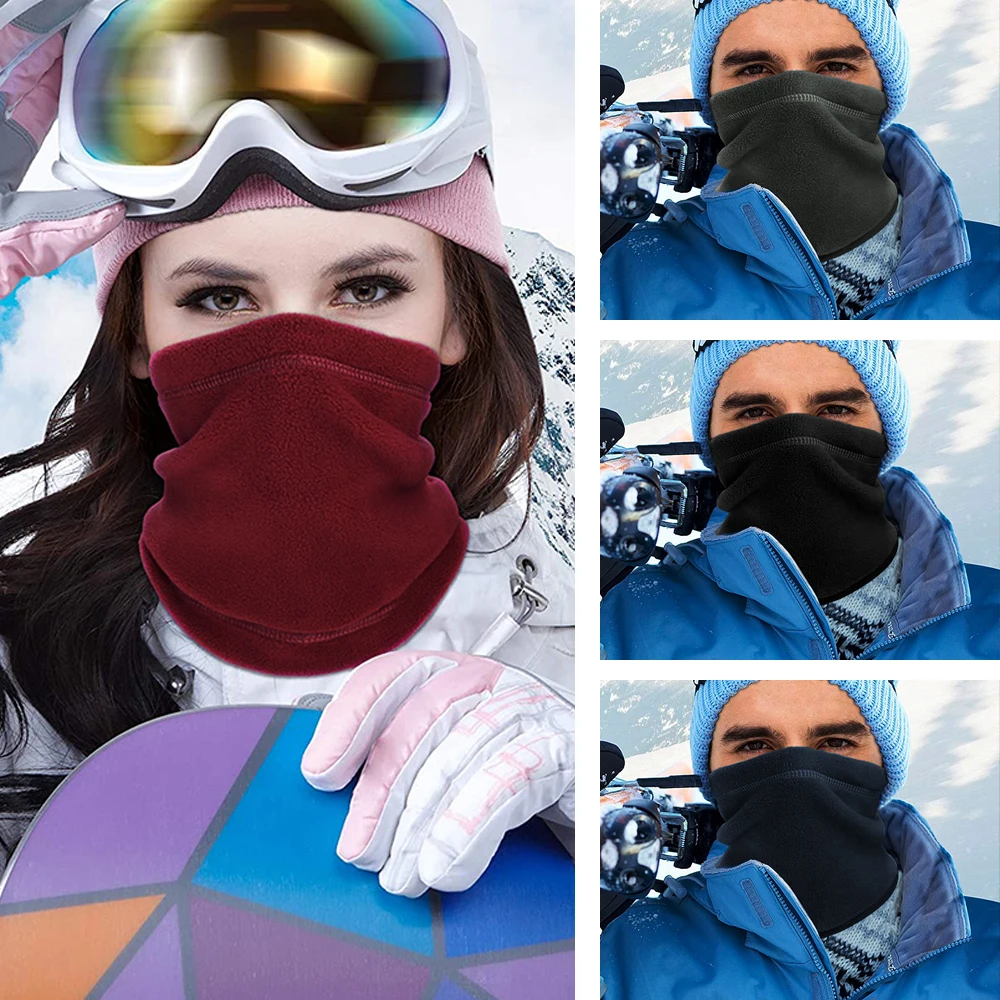 

Unisex Multifunctional Adjustable Face Mask Warm Scarf Thickened Wool Winter Ski Warm Neck Guard Outdoor Sports Knee Pad