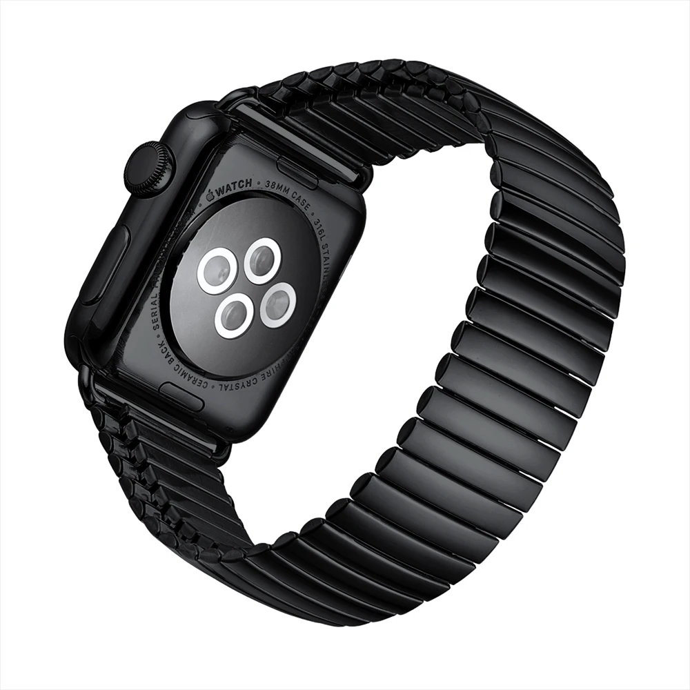 

Metal elastic strap for apple watch 6 5 4 SE band 40mm 44mm for iwatch series 3 2 38mm 42mm Elastic metal stainless steel starp
