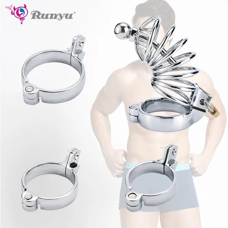 Новая клетка для пениса Мужская стальная верности кольцо взрослых игр