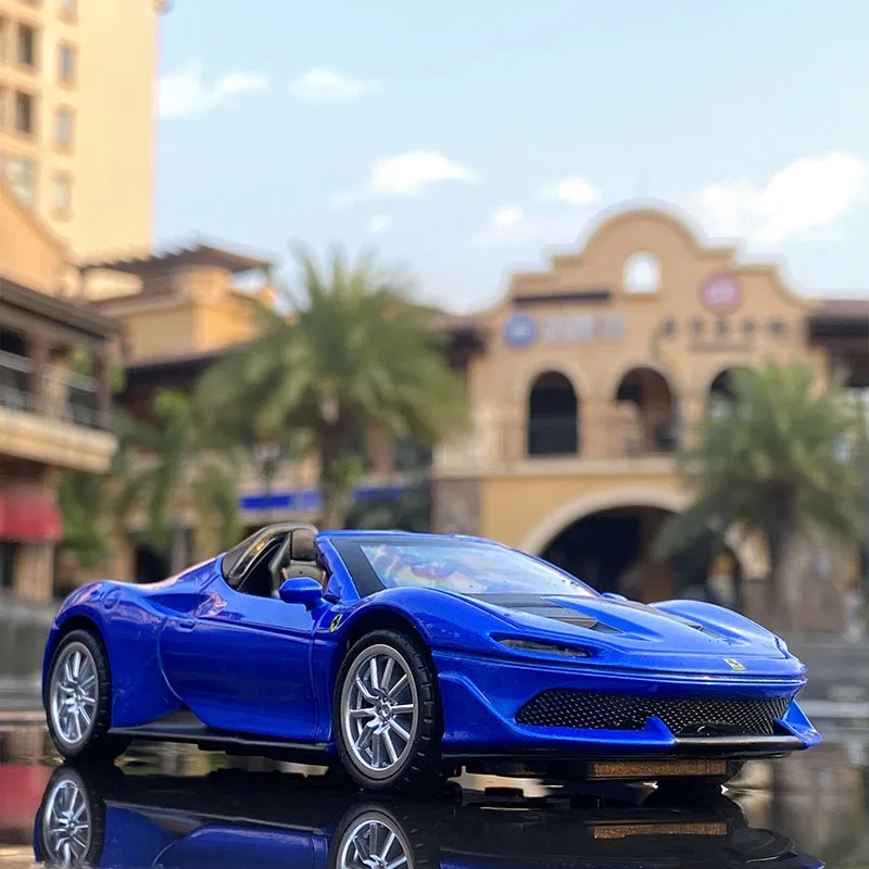 1:32 Ferraris J50 Supercar Model Alloy Car Die Cast Toy Sound and light Pull Back Children's Collectibles | Игрушки и хобби