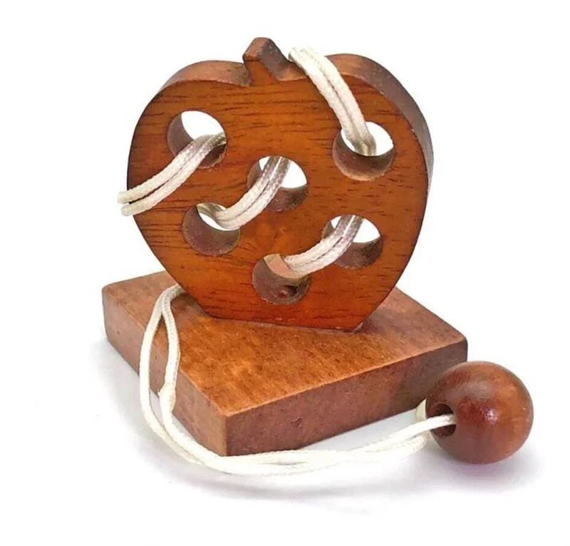 The mind in apple-stimulating form iq wooden string puzzles logically teaser game for adults children | Игрушки и хобби