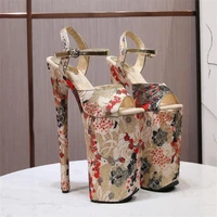 new ladies high heels sexy women sandals high quality wedding womens shoes stage show 26cm high heels plus size