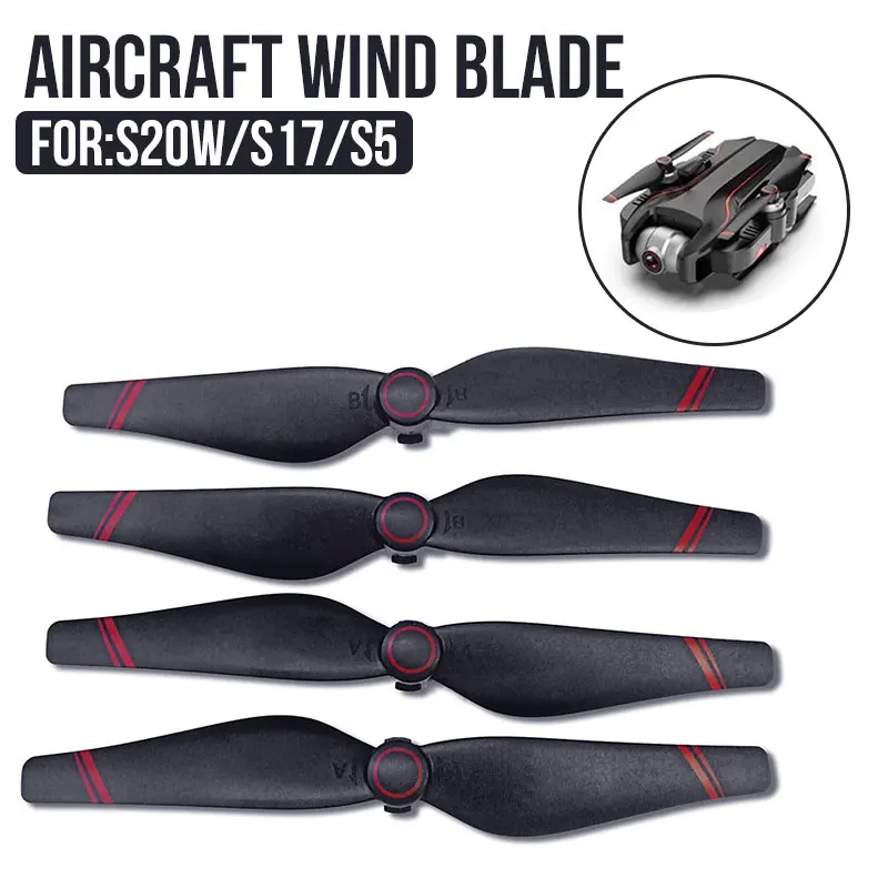Черный пропеллер 4 шт. S20W S17 S5 RC Quadcopter запасные части CW CCW лопасть пропеллера для