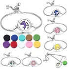 Браслет для духов, распылитель эфирных масел, Открытый браслет для ароматерапии с медальонами, браслет с распылителем цветов, 10 шт. подкладок, Прямая поставка