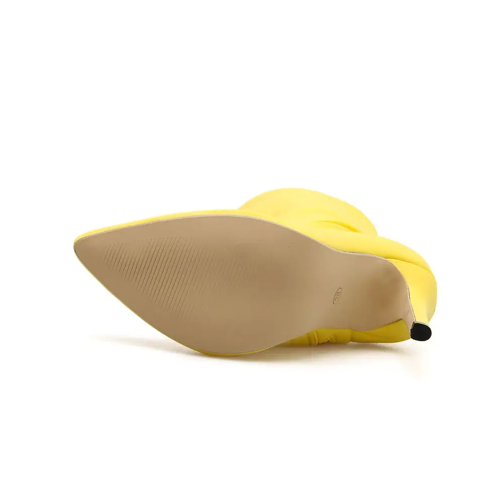 2019 г. большие размеры 42 женские Роскошные Фетиш Шелковый носок сапоги на высоком