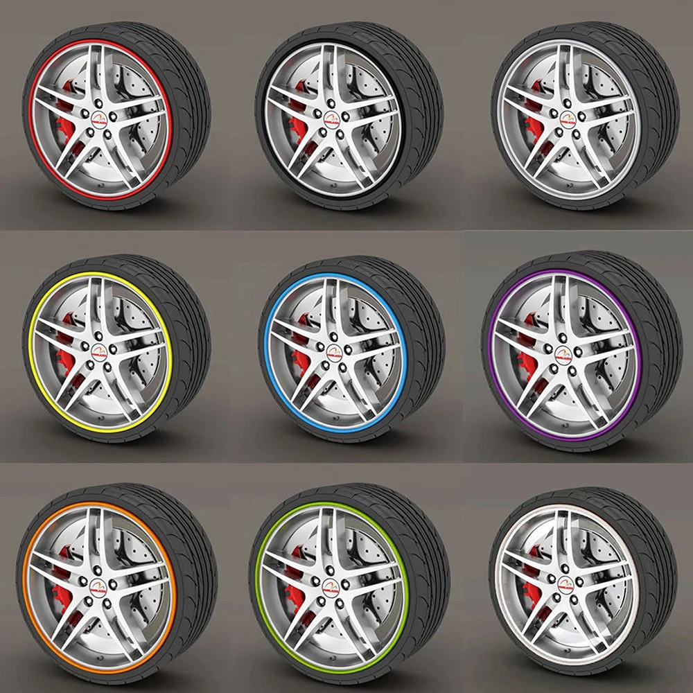 

8M Car Decorative Strip Wheel Protector Hub Sticker For BMW E46 E90 E60 E39 E36 F10 F30 X5 Rim Guard Rubber Strip E53 E70 E87 M3