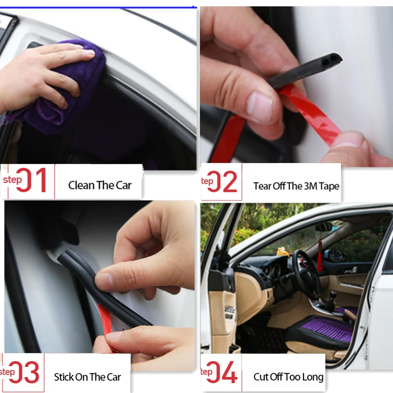 Car Door Seal Strips Auto Rubber Seals FOR seat cover jeep wrangler jk honda accord 2018 civic mini cooper | Автомобили и