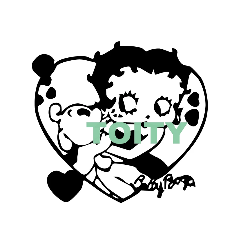 17 видов конструкций Betty Boop Наклейка на стену Крылья Ангела дьявол цыпленок поцелуй мою задницу виниловая наклейка детская спальня настенная наклейка для детской комнаты домашний декор - Цвет: H56cm x W60cm