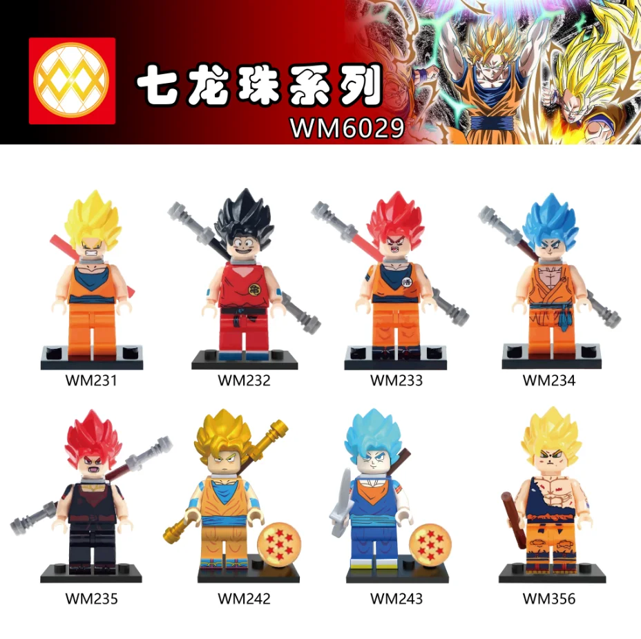 WM6029 10 шт. Dragon Ball оранжевое платье желтые волосы Сон Гоку модель образование