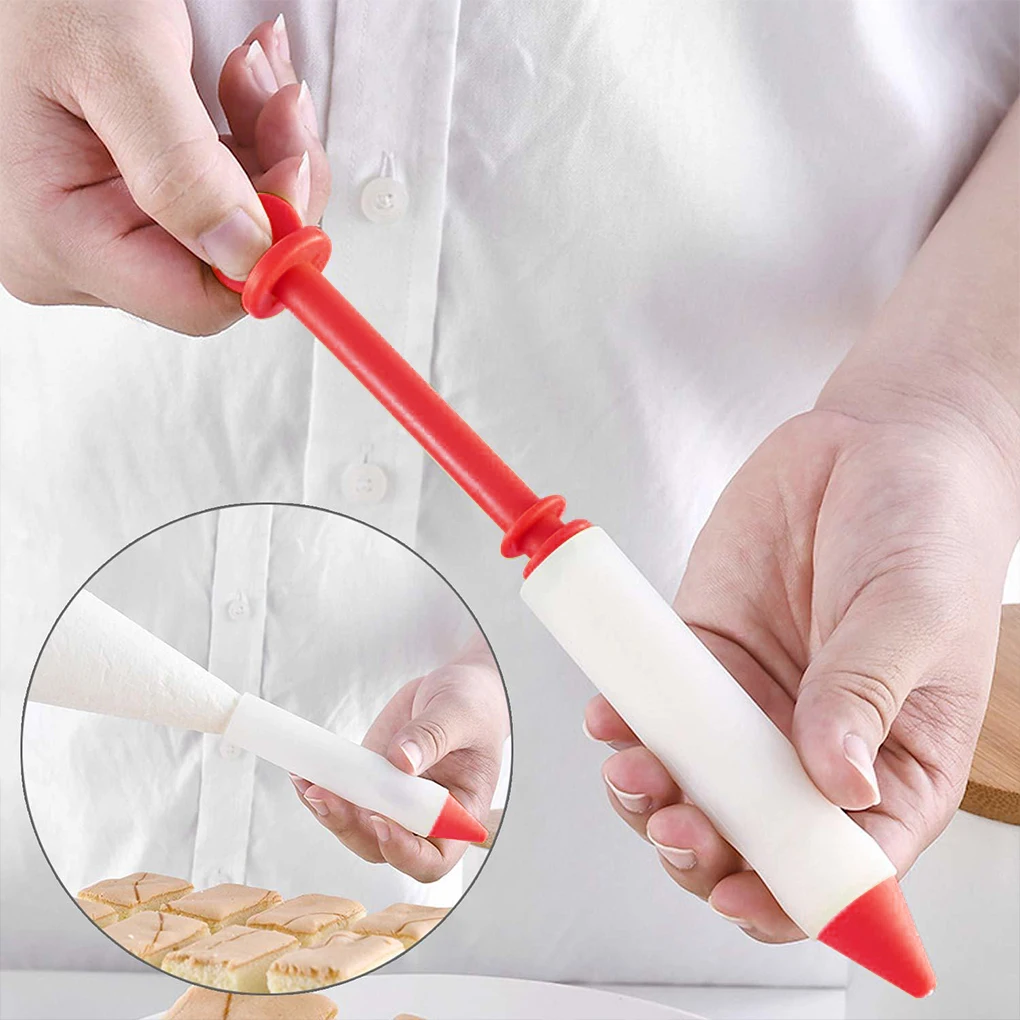 

Silicone Cake Piping Pen DIY Squeeze Cake Writing Pen Chocolate Decorating Tools Cake Mold Cream Cup Cookie Icing Pastry Nozzles