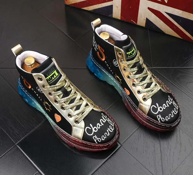 Высококачественная новая Корейская версия толстой подошвы повседневные мужские