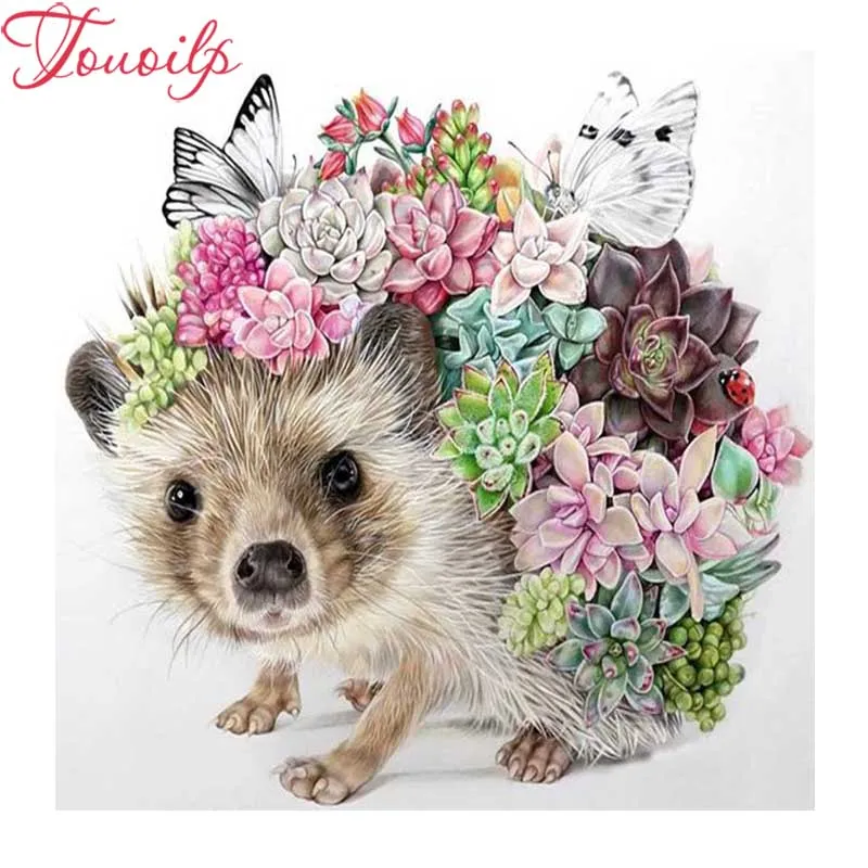 Мозаика 5d &quotсделай сам&quot алмазная вышивка цветы ежик кактус живопись крестиком