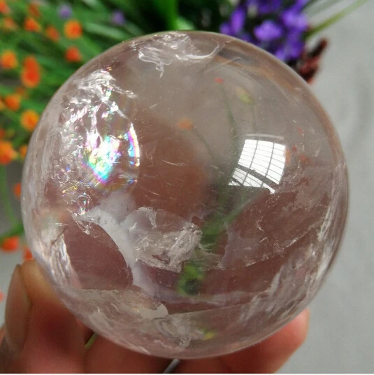 + --- 511 диаметр 65 мм натуральный Радужный Кристальный кварцевый прозрачный шар |