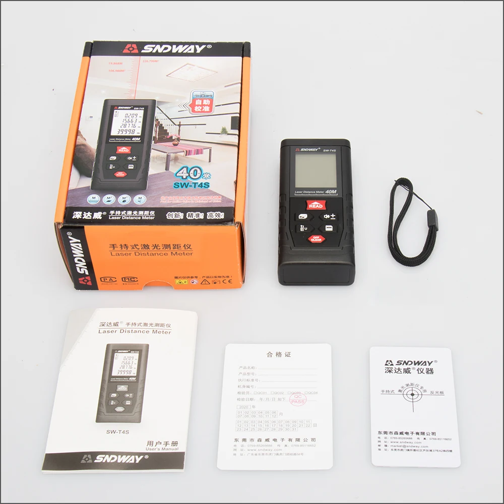 

SNDWAY NEW Laser Rangefinder Distance Meter Range Mesurment Tool Device Finder Mini Digital Meater Laser Distance Sensor SW-T10S