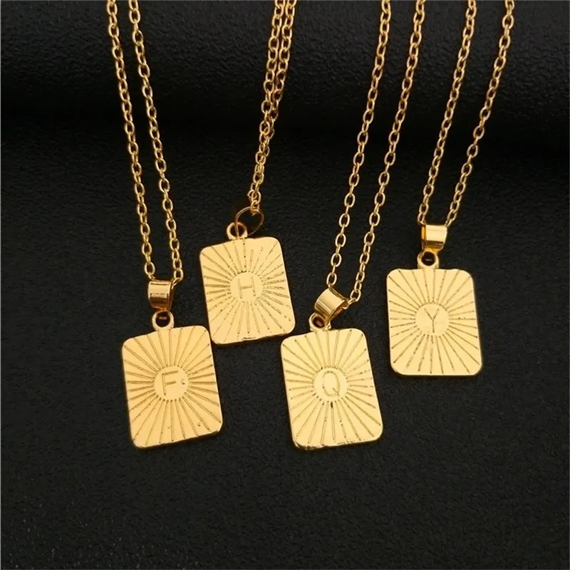 Ожерелье с надписью A-Z Initial для женщин и мужчин готические ювелирные изделия